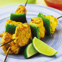 Tikka Monkfish Kebabs