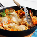 Cod Fish with Potatoes, Fennel and Carrots